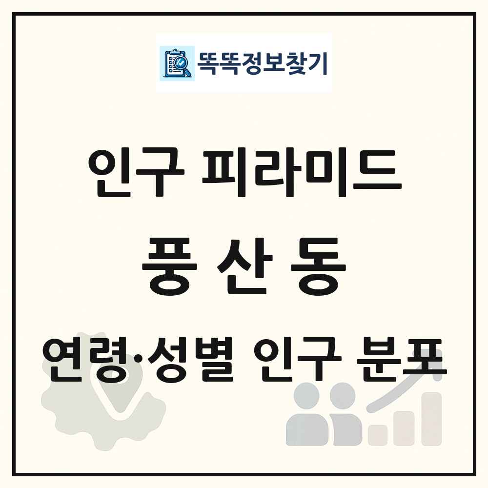 풍산동 인구 피라미드 링크 그림